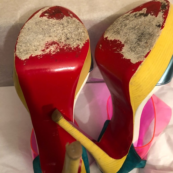 Christian Louboutin Multicolored Sandals Size 38 - Picture 4 of 8